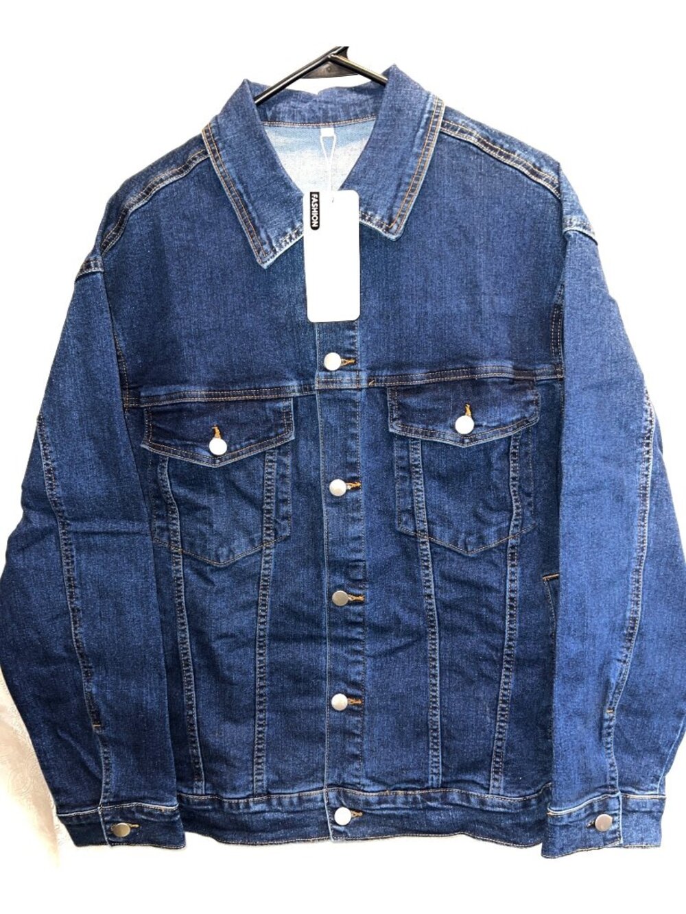 Fashion Denim Blue Jacket With Button Closure & Pockets Small NWT